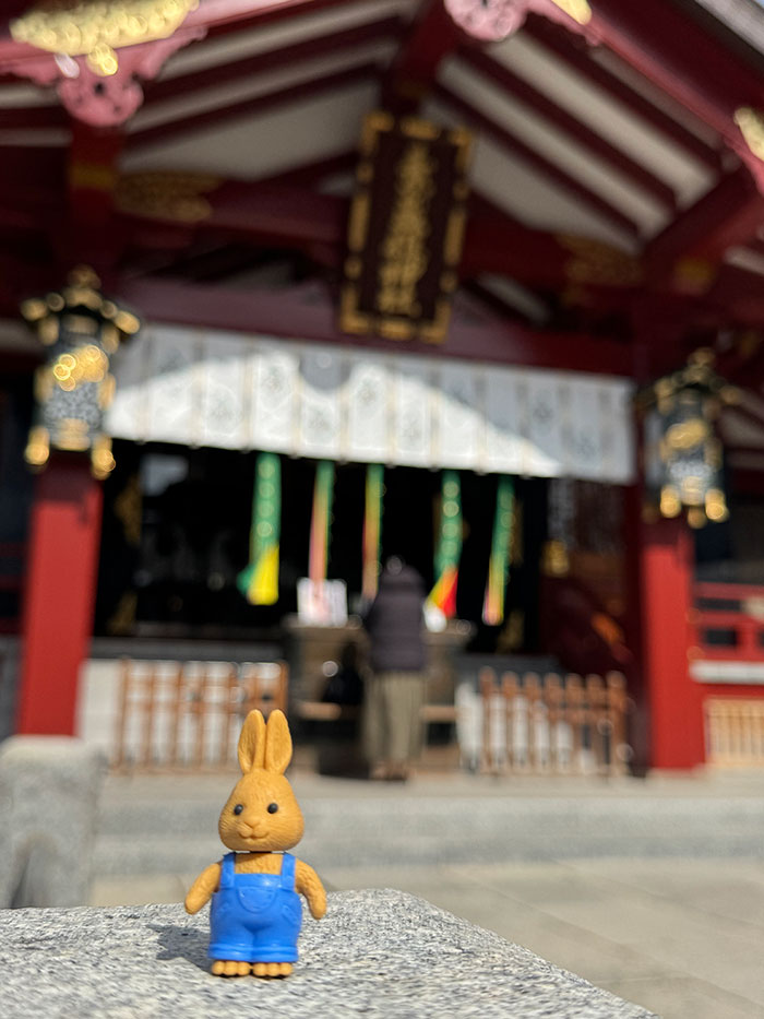 素盞雄神社子供おみくじの縁起物うさぎ