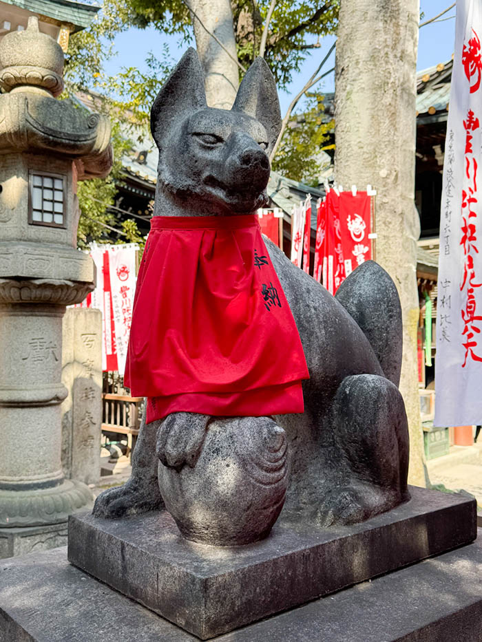 豊川稲荷のイケメン狛狐さん