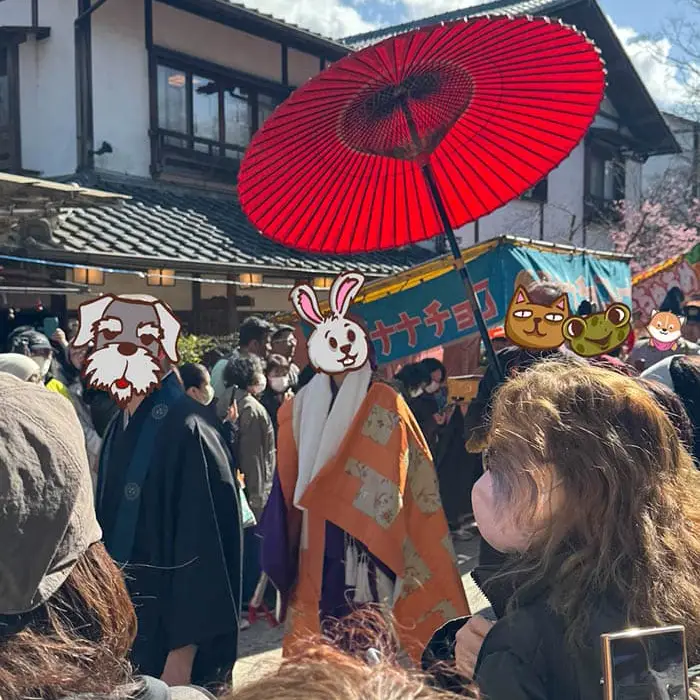 深大寺のだるま市お練り