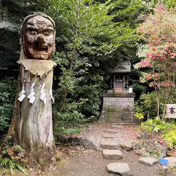 大綱金比羅神社天狗の彫刻
