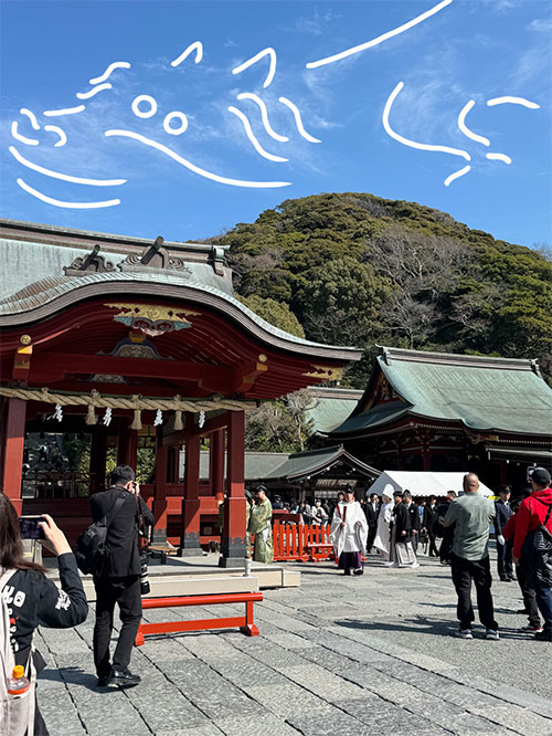 鶴岡八幡宮上空の雲