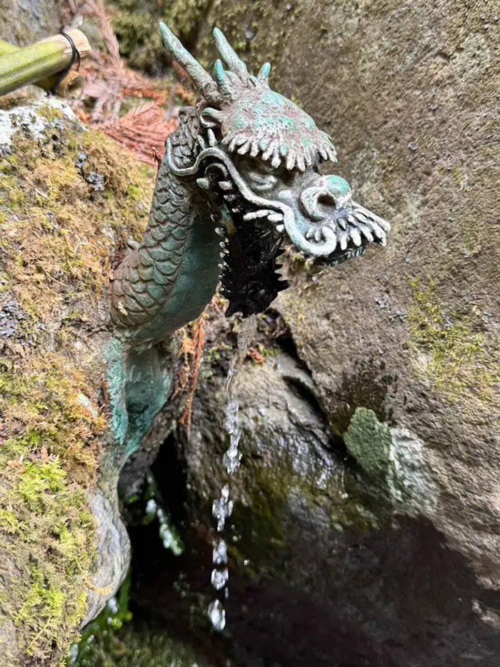 大雄山最乗寺の手水の龍

