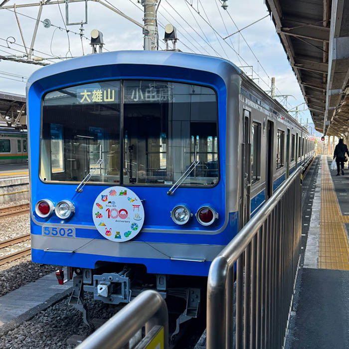 大雄山最乗寺へ行く大雄山線の電車