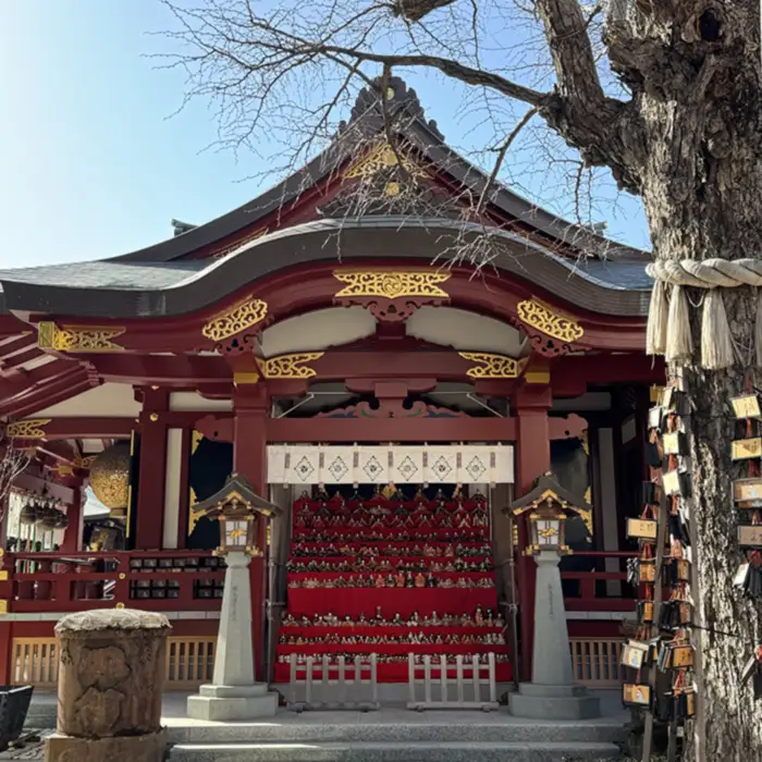 素盞雄神社、お雛様と拝殿